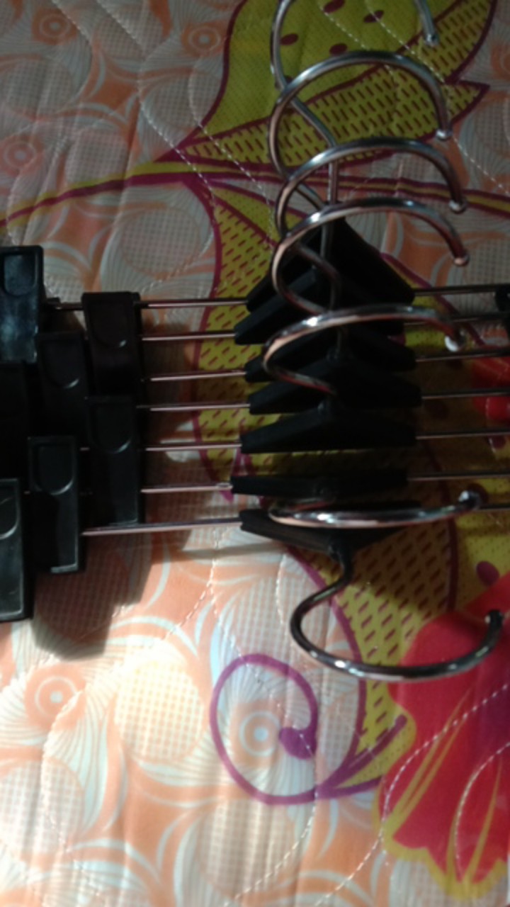 Hanger Pakaian Kawat Jepit Plastik Wn Hitam