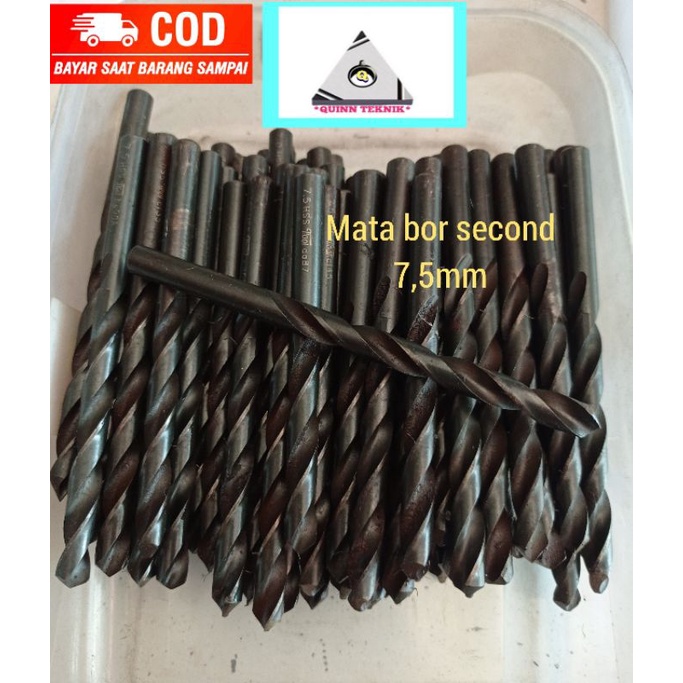 mata bor second utuh mata bor hss second 7,5mm