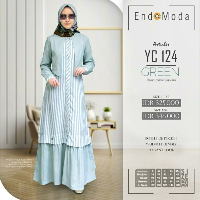 Gamis Endomoda YC 124 || Gamis Terbaru || Gamis Murah || Gamis 2021