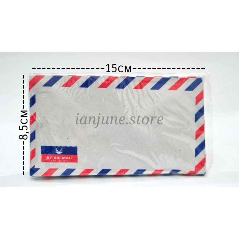 

AMPLOP SURAT PUTIH 50 LEMBAR AIRMAIL 8,5 cm x 15 cm