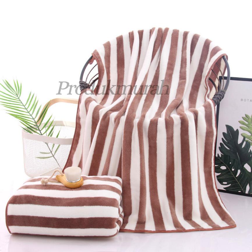 COD Handuk Mandi Dewasa Mikrofiber Tebal Jumbo Lembut Menyerap 70x140cm