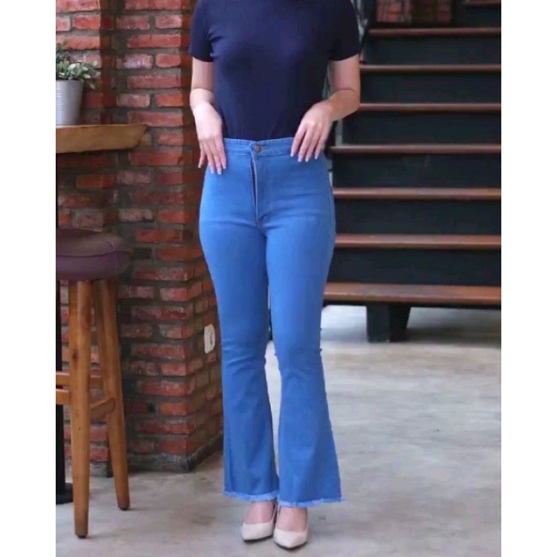 HIGH WAIST CUTBRAY JEANS WANITA-CELANA CUTBRAY JEANS PREMIUM