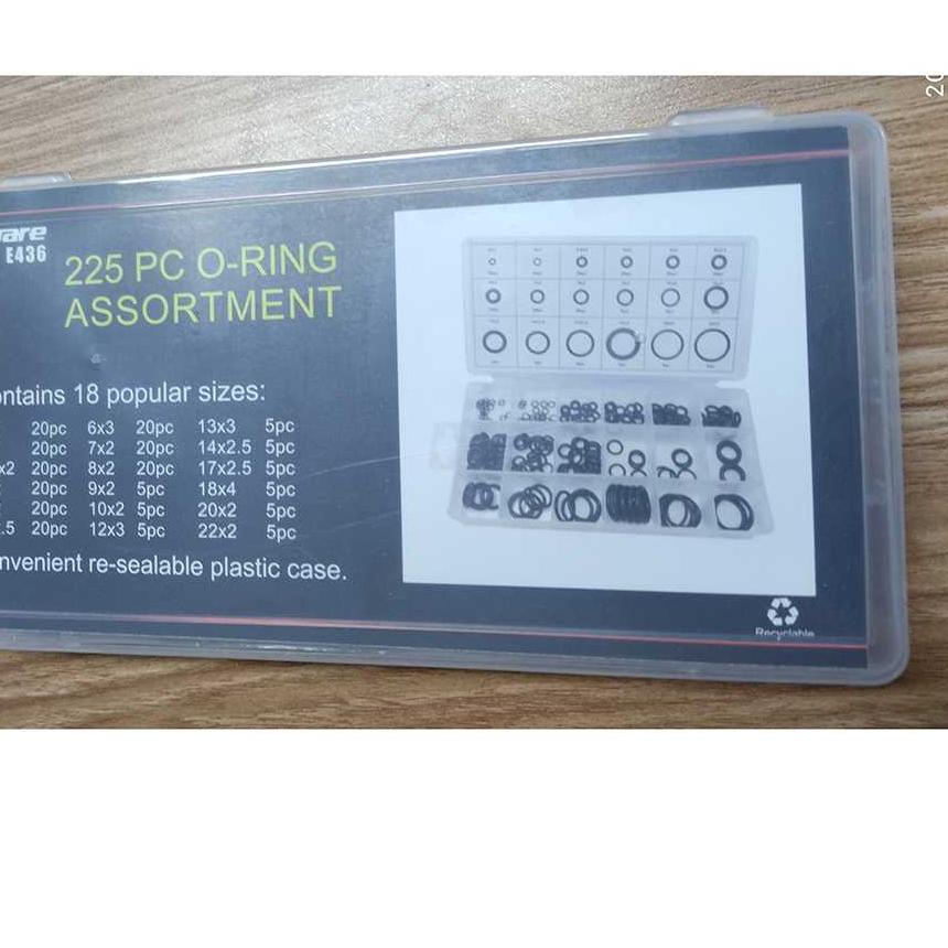 GRATIS ONGKIR✅Karet Rubber O Ring Seal Tightening 225 PCS / Set Lengkap Karet O ring Pencegah Keboco