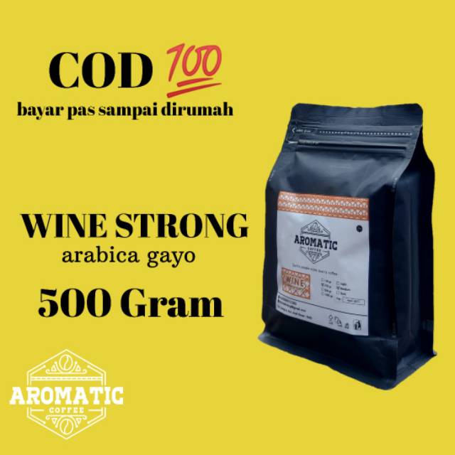 

Bubuk Kopi Arabica Wine Strong 500 Gram Khas Aceh