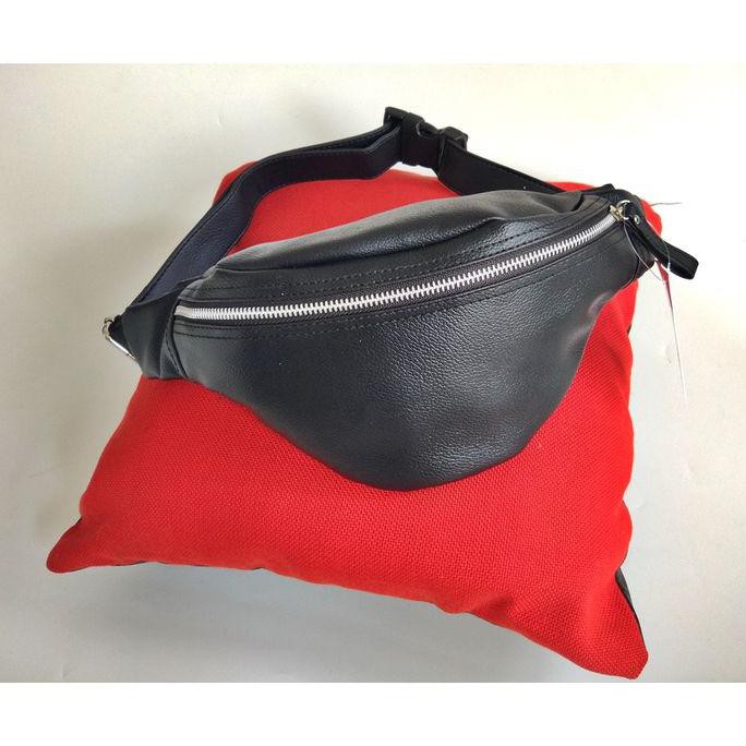 HM WAISTBAG / H&M WAIST BAG /TAS PINGGANG HNM KULIT - Hitam