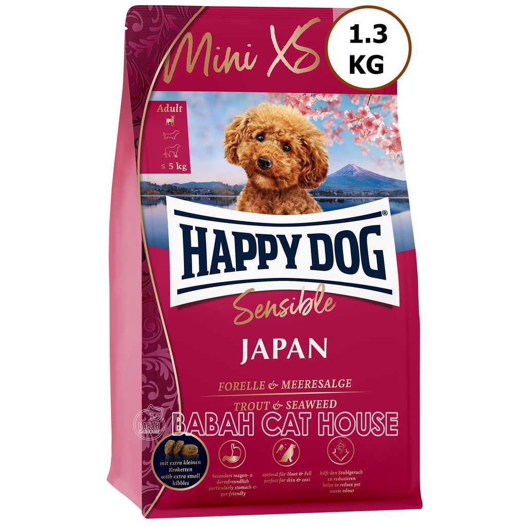 HAPPY DOG MINI XS ADULT JAPAN 1.3KG Dog Food HD Makanan Anjing Dewasa Kecil Super Small Pom Pomerani