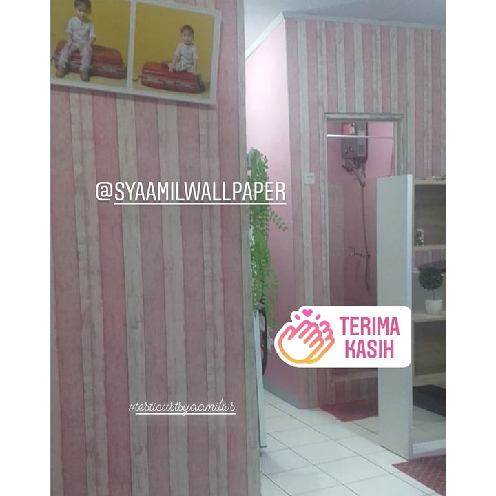 

Wallpaper Murah - Wallpaper Dinding Stiker Dinding - Wallpaper Dinding Minimalis - Motif Kayu Pink2