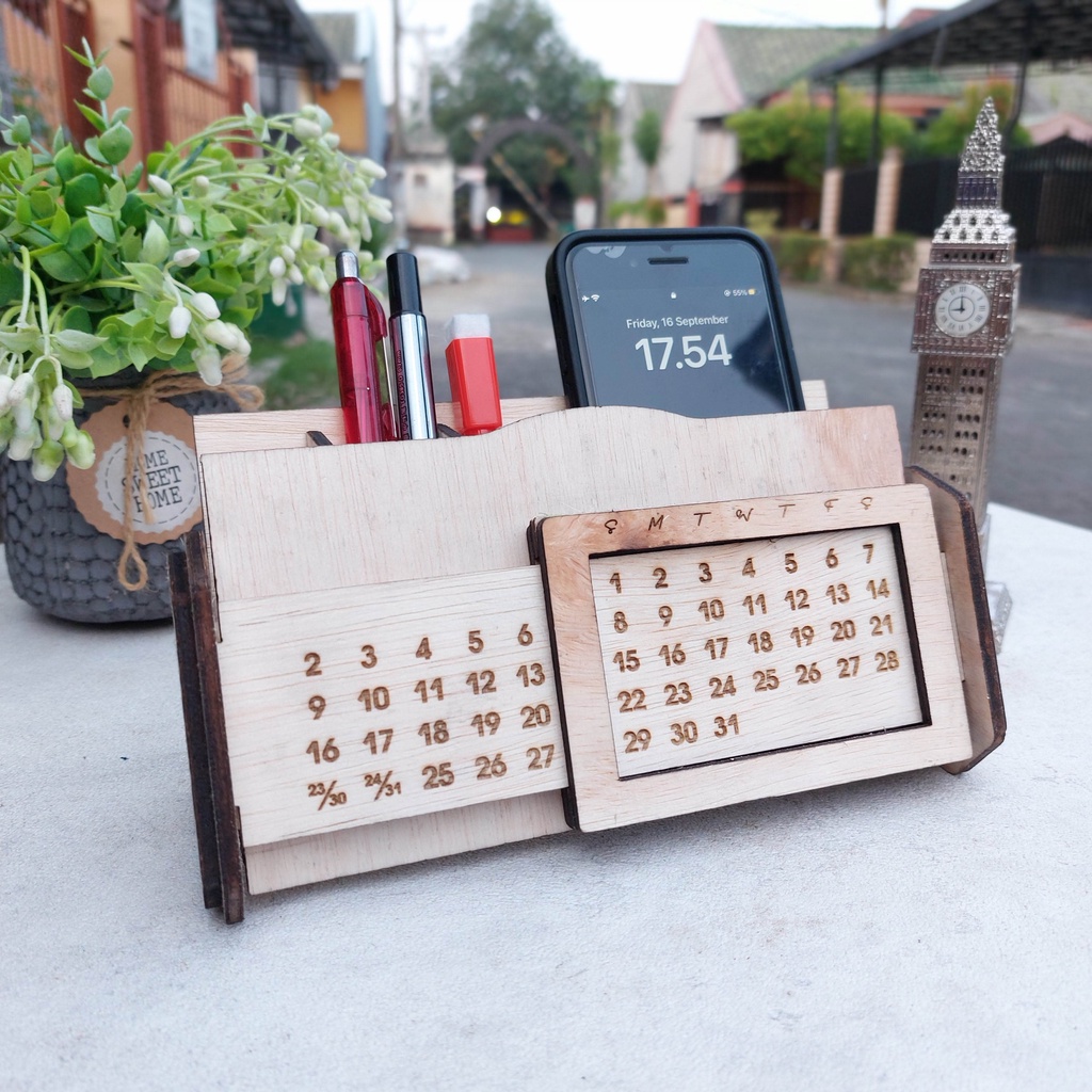 

Tempat Pensil / Organizer Kayu / Kotak Penyimpanan Serbaguna TP01