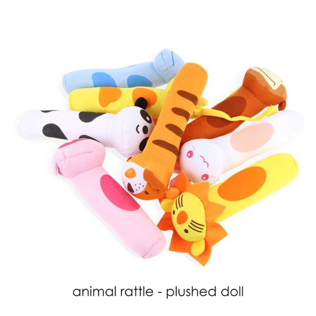 Mainan Rattle BONEKA ANIMAL PLUSHIE DOLL BUNYI bahan LEMBUT