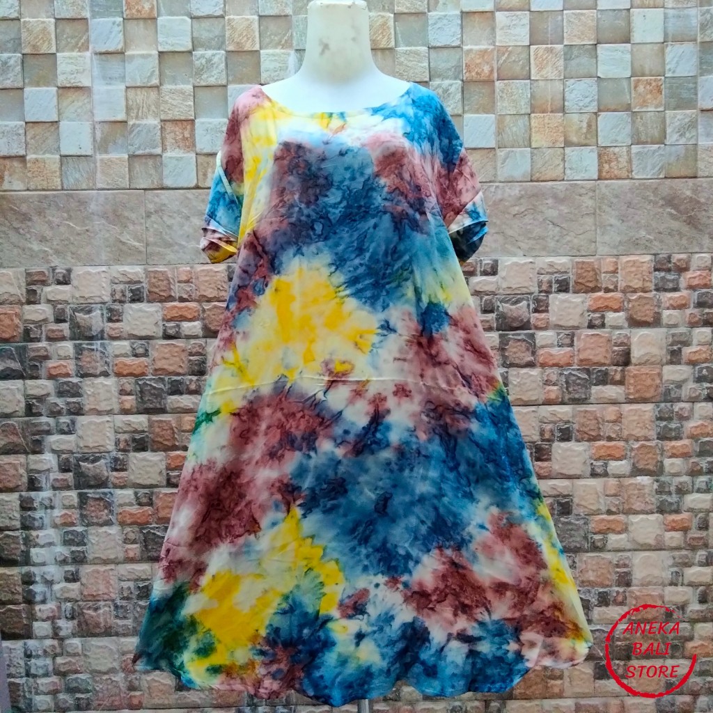 Daster payung tie dye Bali murah Uk-XL, Baju tidur, daster vega mega, pakaian Wanita, tye die casual, tie die, tye dye-Foto 15