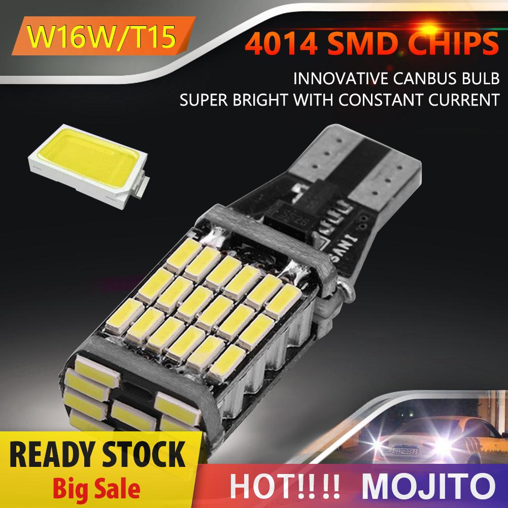 MOJITO T15 W16W LED Car Reverse Light Bulb Canbus 4014 45 SMD 12V Turn Signal Lamp