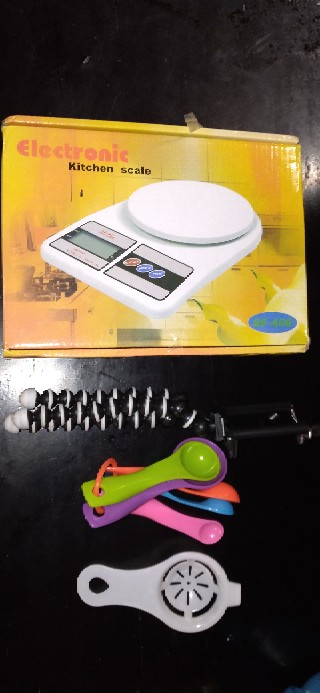 (free Baterai) Timbangan Dapur Digital Electric Kitchen Scale Maksimal 10 Kg Timbangan Digital Plus