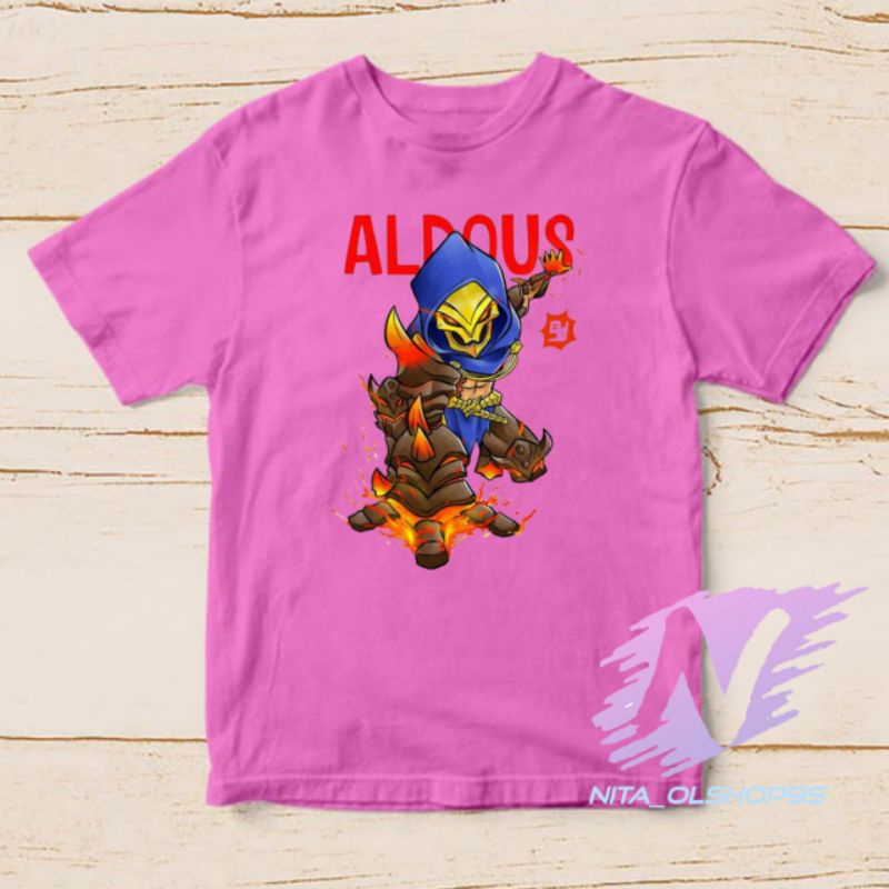 kaos Aldous baju kaos anak Hero mobile legend aldous