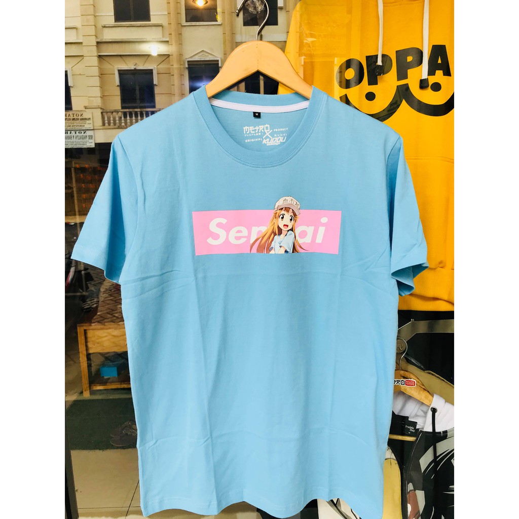 Kaos Senpai Platelet Anone Baby blue