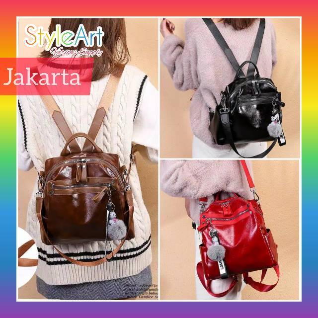 StyleArt SL3446 Tas Ransel Wanita 100% Original Fashion Import Backpack Multifungsi Korean Style