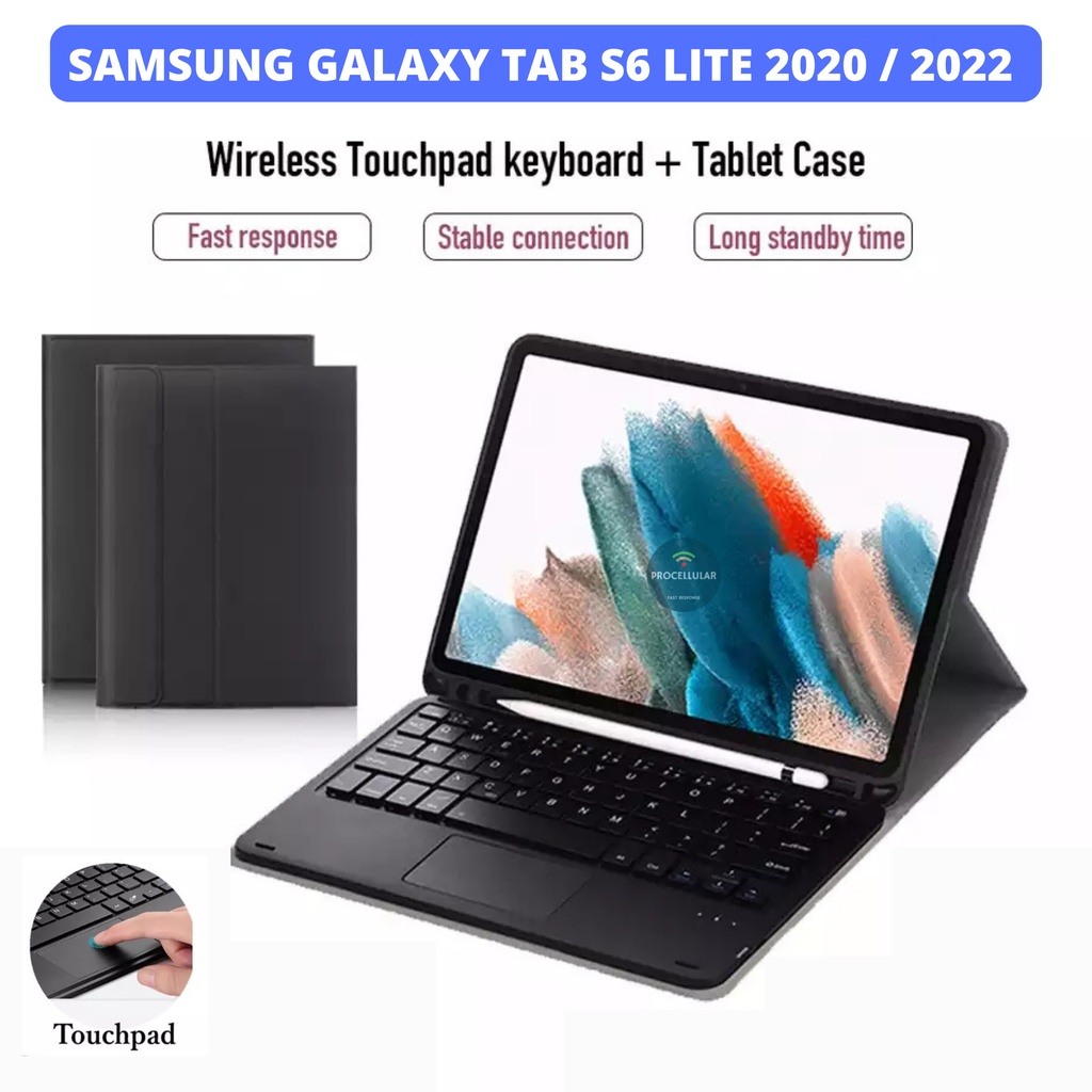 Jual Case Keyboard Bluetooth Samsung Galaxy Tab S6 lite 2020 2022 Cover