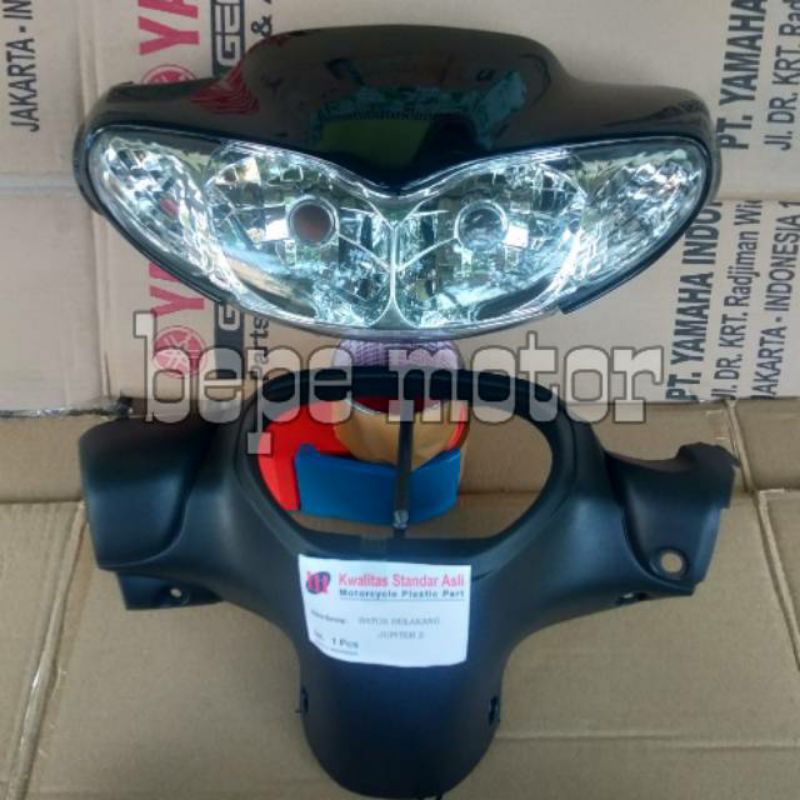 Batok kepala depan belakang plus lampu depan motor Jupiter z lama hitam