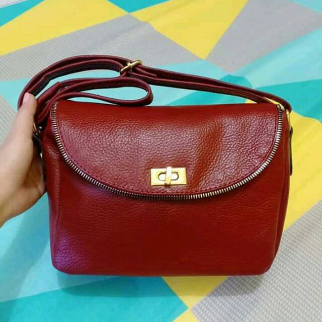 TAS KULIT SELEMPANG WANITA KULIT ASLI SUKAREGANG GARUT