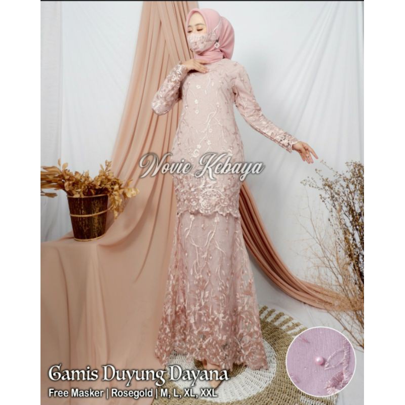 Kebaya Gamis / Gamis Brukat Pesta / Gamis Pesta Terbaru / Gamis Brokat / Gamis Duyung / Gamis Tille