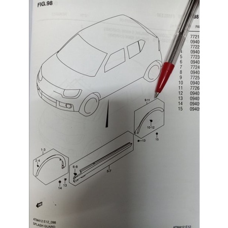 List Fender Roda Belakang Suzuki Ignis ASLI SGP!