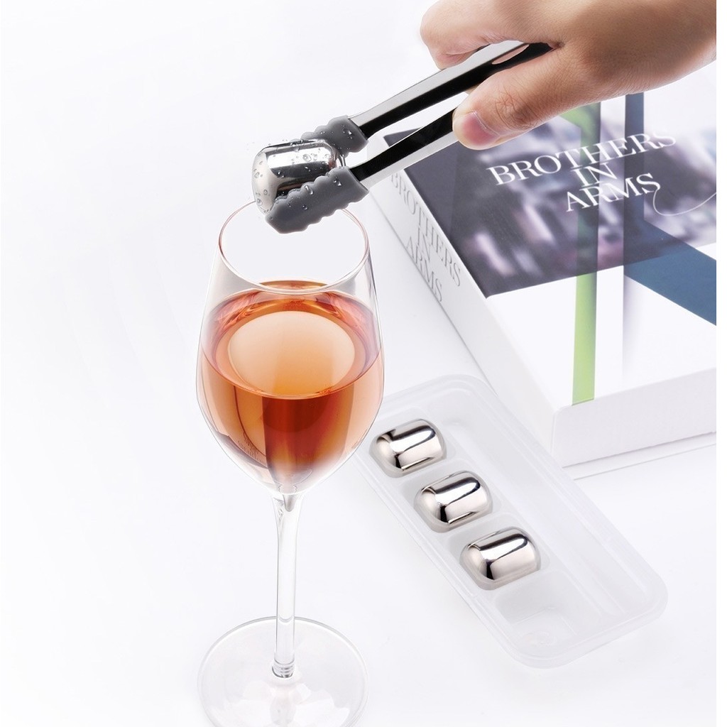 Circle Joy Stainless Es Batu Wine - Steel Ice Cubes Cooler for Wine Corks Fruit