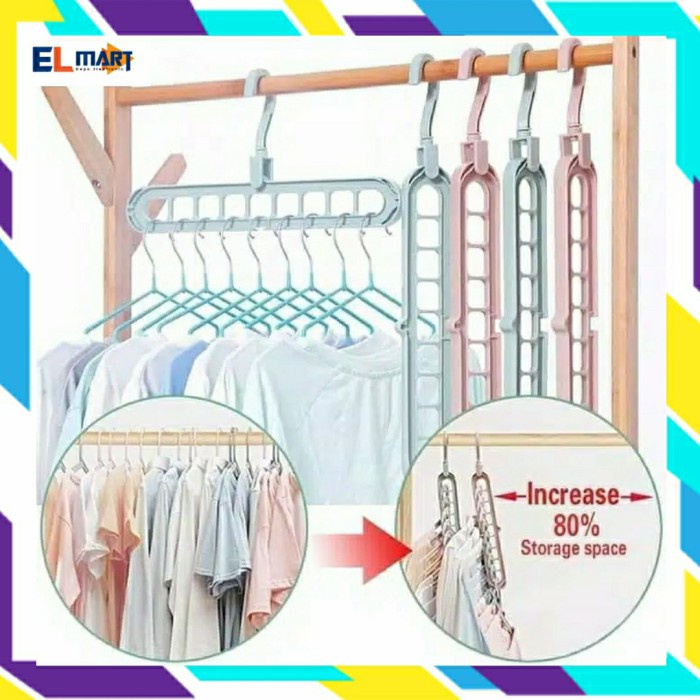 Magic Wonder Hanger 9 in 1 Gantungan Baju 9 lubang Multifungsi Hanger