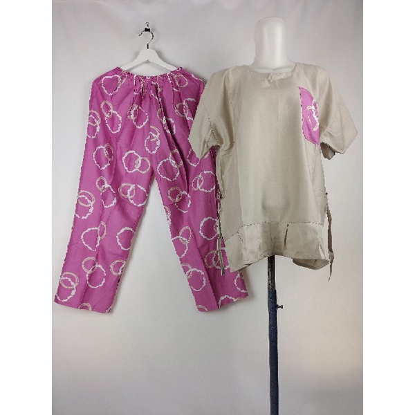 SETCEL JUMBO REMPEL XXL/SETELAN CELANA PANJANG XXL/SET BABBYDOLL XXL/PIYAMA XXL/BAJU TIDUR-G43