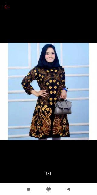 Tunik Batik Dress Batik Motif Gemek