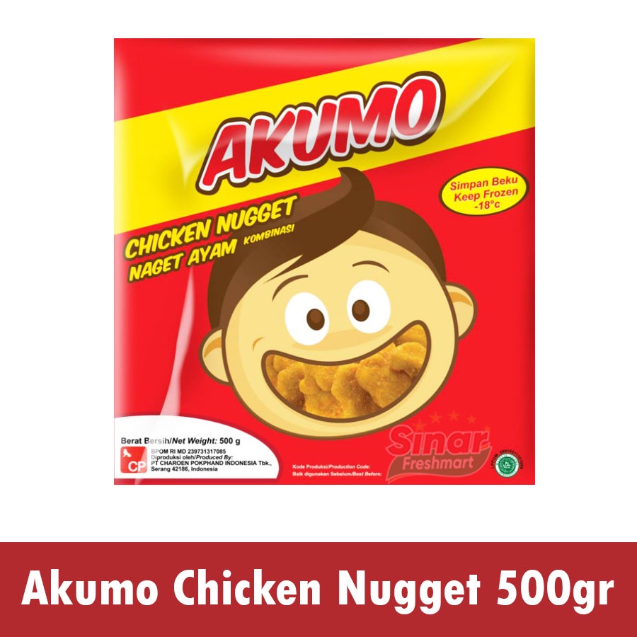 

[SINAR.FRESHMART] AKUMO CHICKEN NUGGET / NUGGET AYAM [500gr]