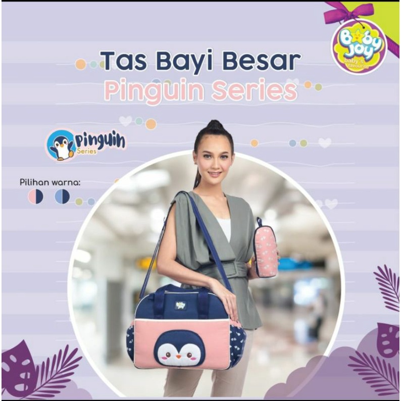 Baby Joy Tas Bayi Besar + Tabung Botol Susu Pinguin Series - BJT 1038