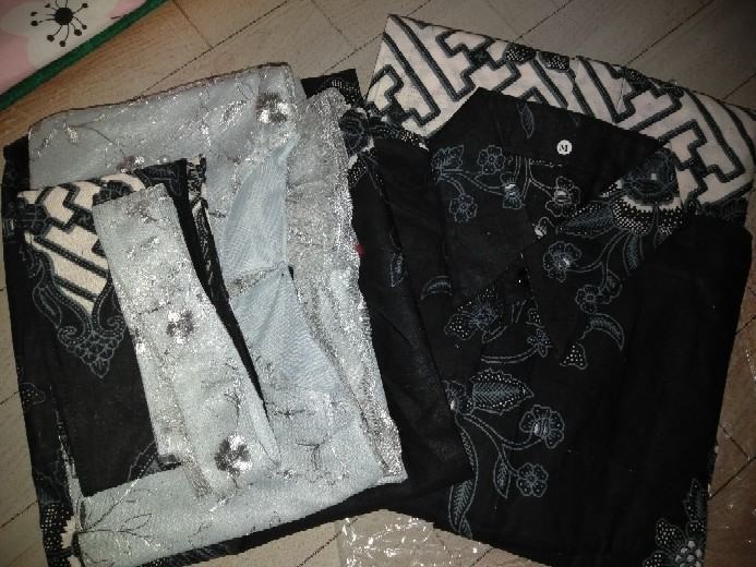 (bisa Cod ) Ada Anak! Shopashop Solo Batik Couple Brukat Tille Azurra Motif Pager Selendang//ory Ljf
