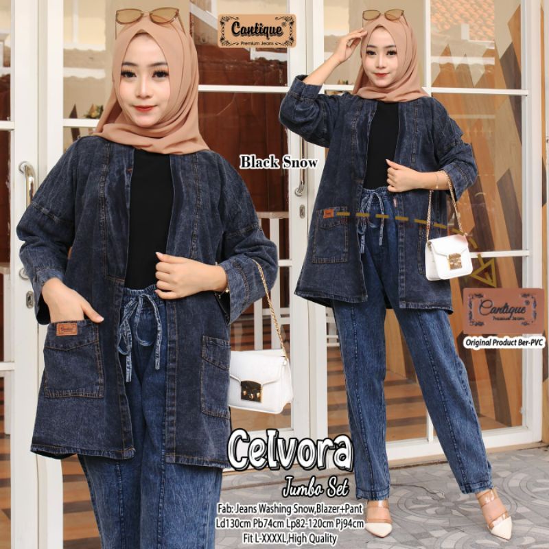 CELVORA JUMBO SET JEANS//ONE SET//STELAN JUMBO