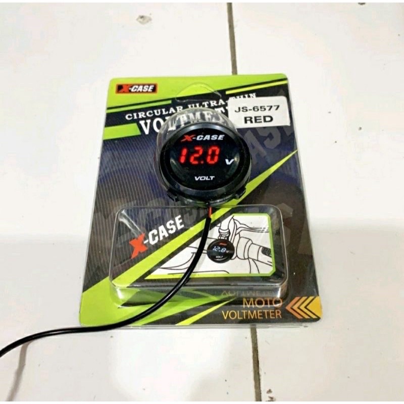 VOLMETER AKI VOLT METER PENGUKUR AKI 12 VOLT DIGITAR MODEL BULAT SLIM WATERPROOF