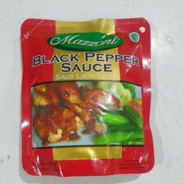 

Mazzoni Saus lada hitam 250gr