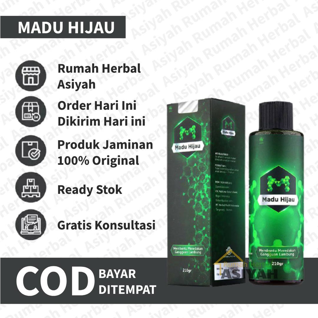 

Madu Hijau Original Obat Herbal Asam Lambung Maag Kronis Gerd & Mual