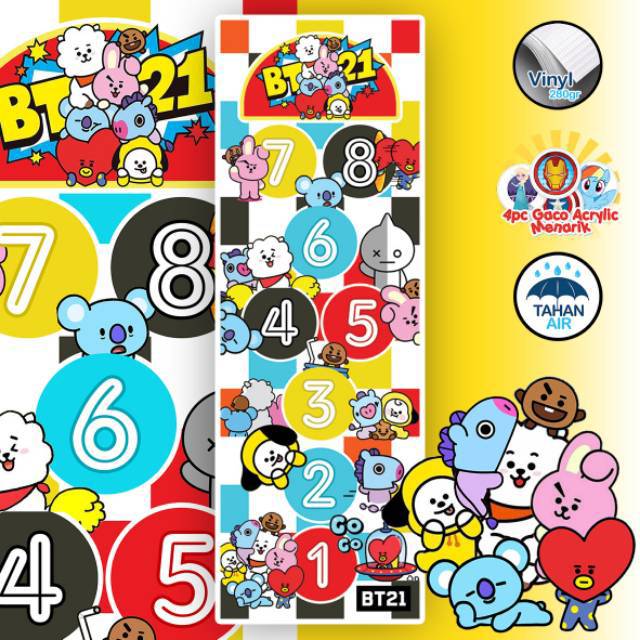 KARPET ENGKLEK I PLAY MAT MAINAN EDUKASI KARPET MAIN I HOPSCOTCH - BT21 BTS ARMY