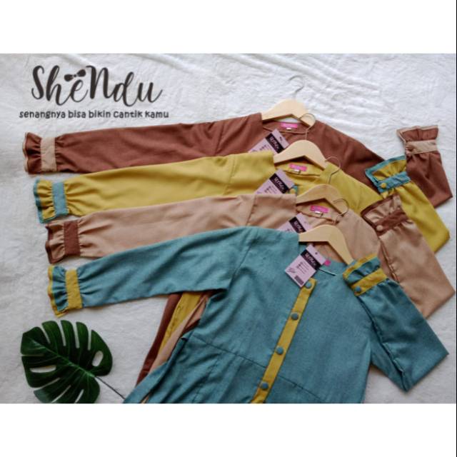 Gamis Sabrina by shendu / Sabrina Dress / Gamis Remaja warna soft Sabrina Dress