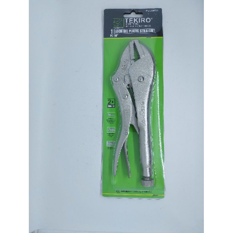 TEKIRO LOCKING PLIERS STRAIGHT 10 inch Tekiro TANG BUAYA LURUS 10 in PL-LG0768