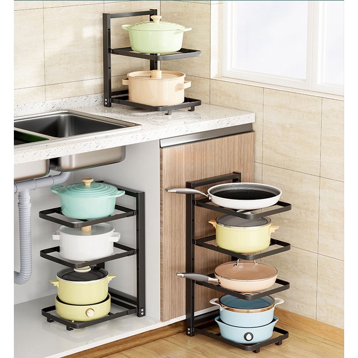 CEO Rak Susun Bawah Wastafel Rak Peralatan Rumah Dapur Rak Serbaguna