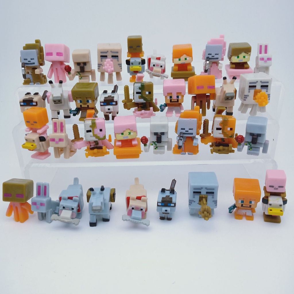 36PCS Minecraft Games Surrounding Building Block Dolls Cake Decorations Game