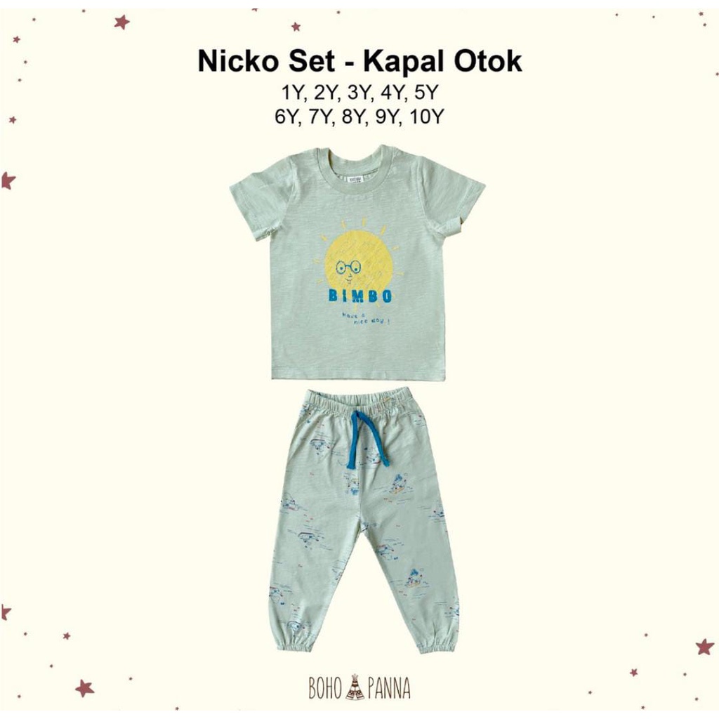 BOHOPANNA NICKO SET / SETELAN ANAK LAKI LAKI