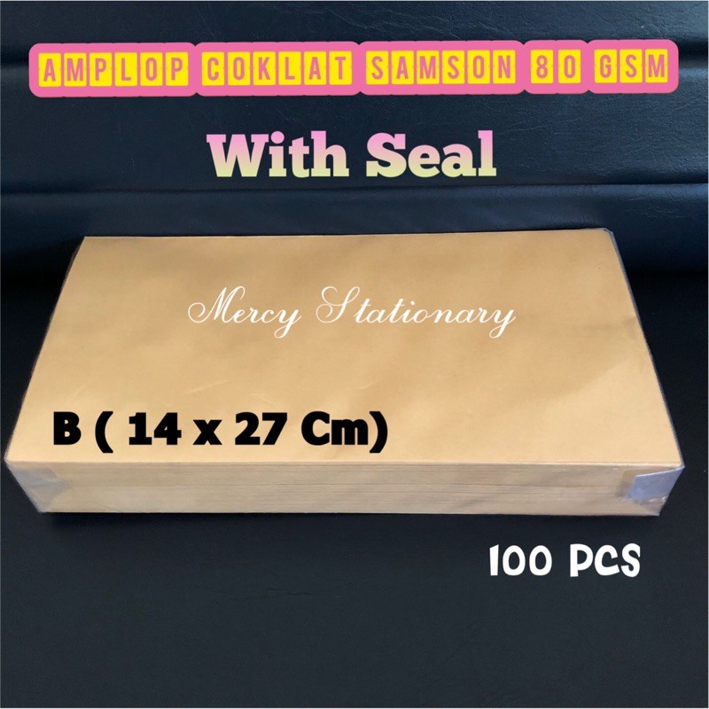 

Amplop Samson B With Seal - Amplop Coklat Lem Amplop Super Kabinet