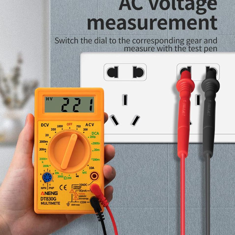 [Art. J7] DT830B DT830G MULTIMETER MULTI TESTER AVO METER PROBE DIGITAL DISPLAY SIAP PAKAI bisa COD