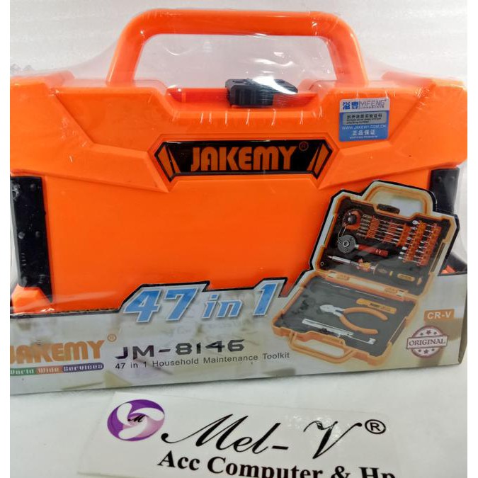 Jakemy JM-8146 Obeng Set 47 in 1 Alat Rumah Tangga Lengkap