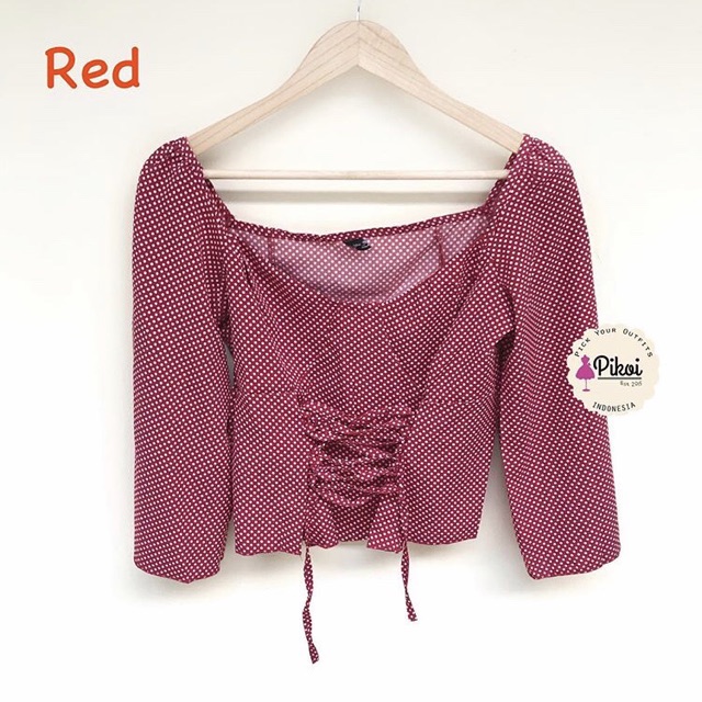 Blouse lucu murah / blouse sabrina cantik / blouse cut off / blouse putih cantik murah / blouse 1994