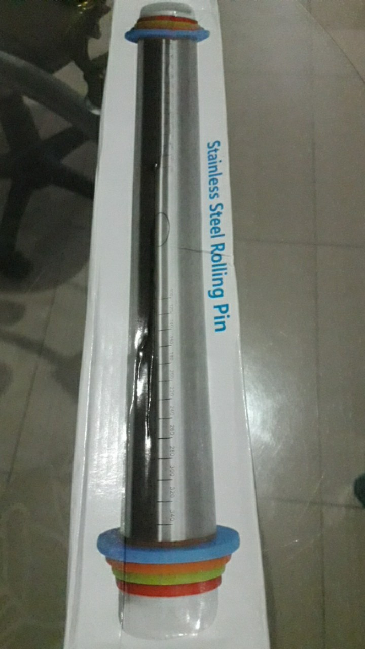 Aigootan Medan Rolling Pin Stainless Steel / Penggiling Adonan Anti Karat / Non Stick Roller