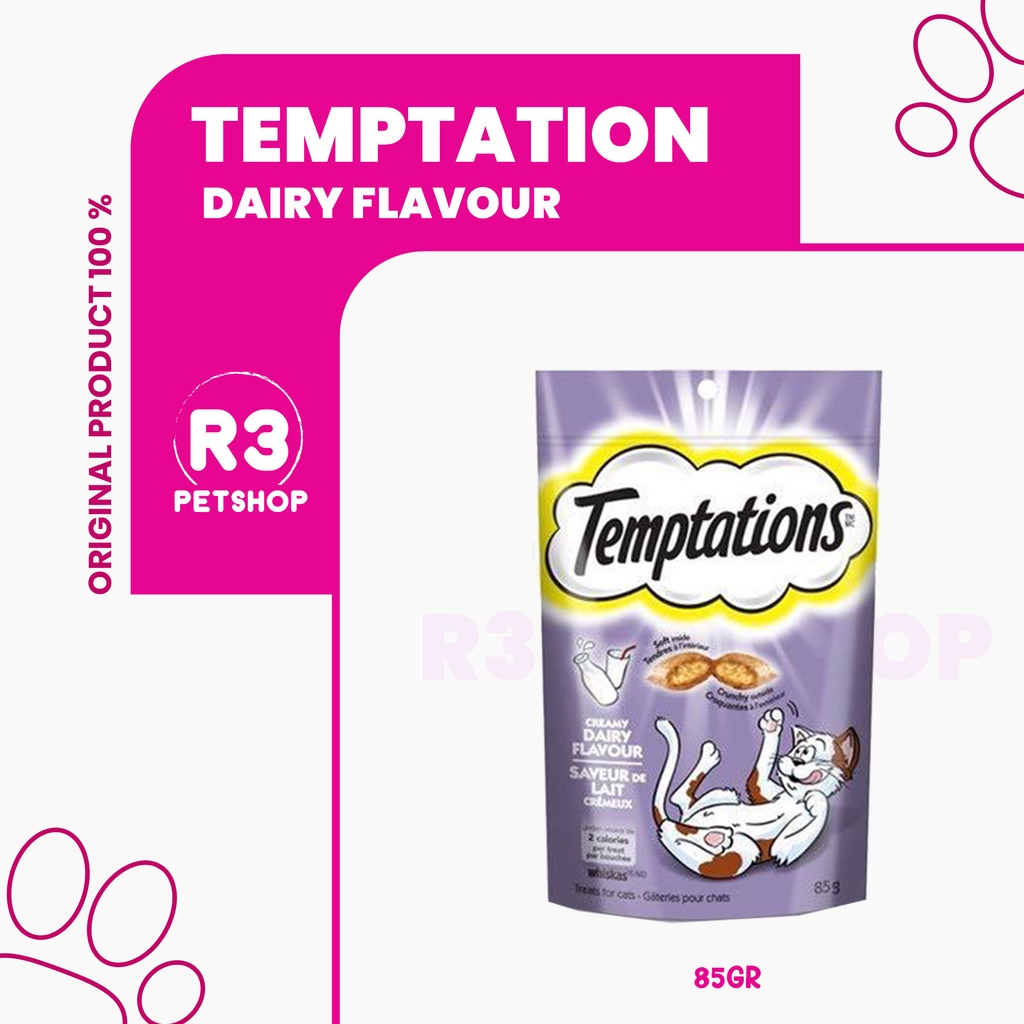 Makanan kucing Temptations 85gr Cemilan kucing sehat