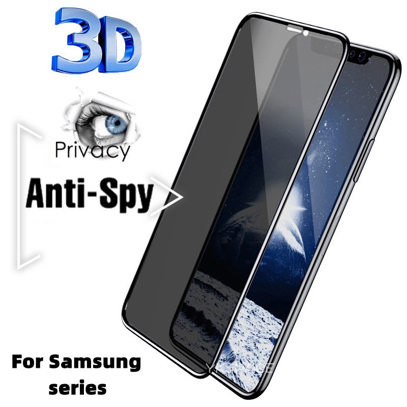 Pelindung Layar Tempered Glass 3D Anti Spy Untuk Samsung A10 A20 A30 A50 A70 A80 A52 F22 F52 F62 F62 S20FE S21FE S30 S10E