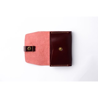 DOMPET KARTU CARD HOLDER KULIT MUAT BANYAK MAROON 