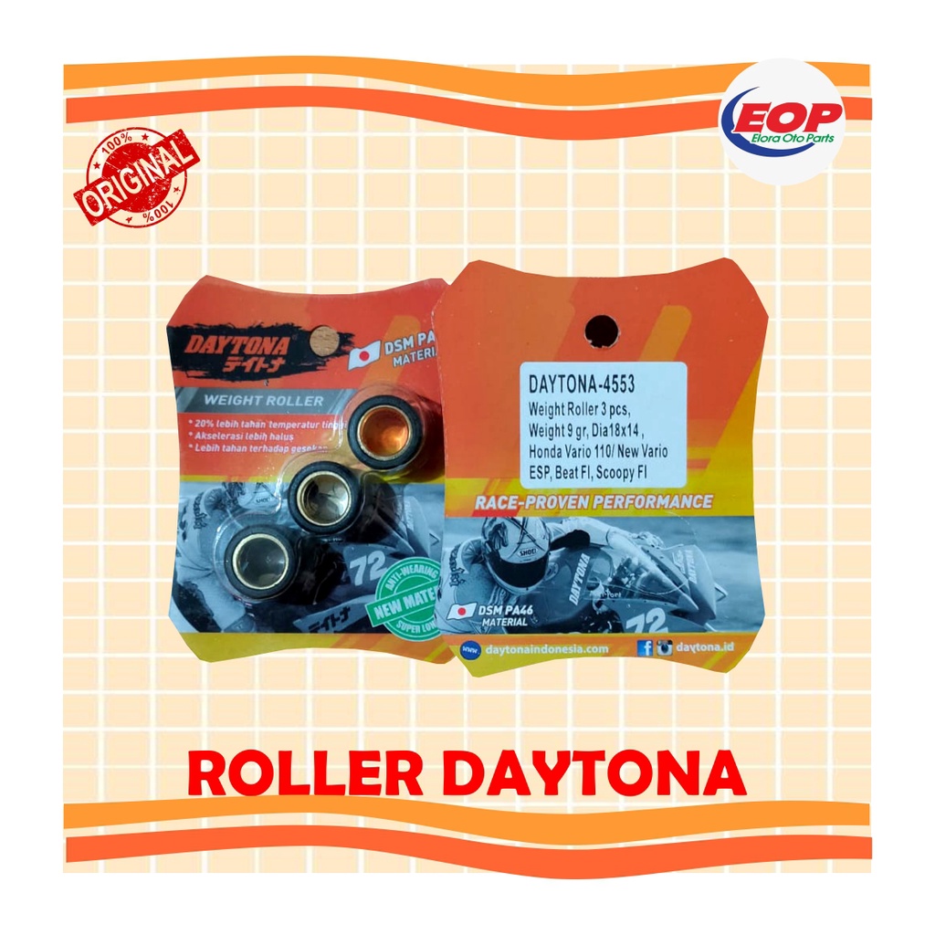 ROLLER RACING ROLLER BEAT FI VARIO FI 110 SCOOPY FI SPACY FI DAYTONA 6/7/8/9/10/11/13 gr ORIGINAL